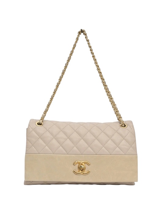 CHANEL Handbags - Chanel Soft Elegance Flap Bag Quilted Distressed Calfskin Medium